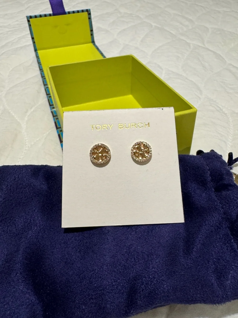 NWT Tory Burch Rose Gold Earrings
